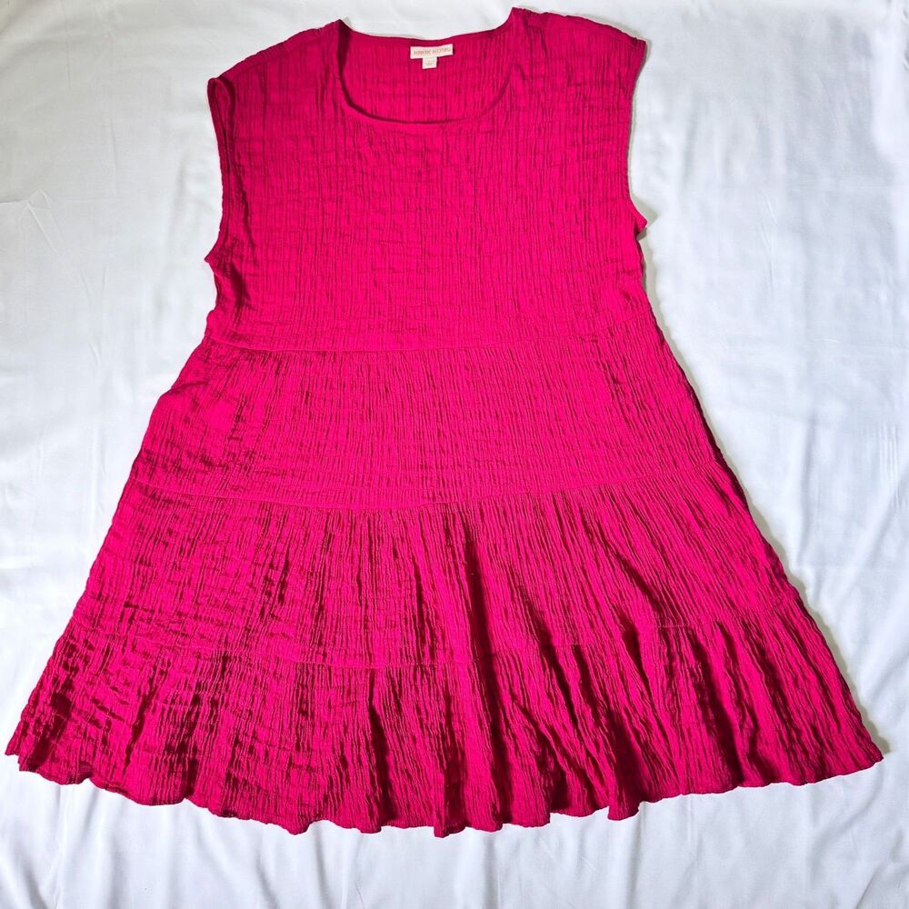 Knox Rose Flowy Fuchsia Pink Dress Sleeveless Pockets Women's Size Large